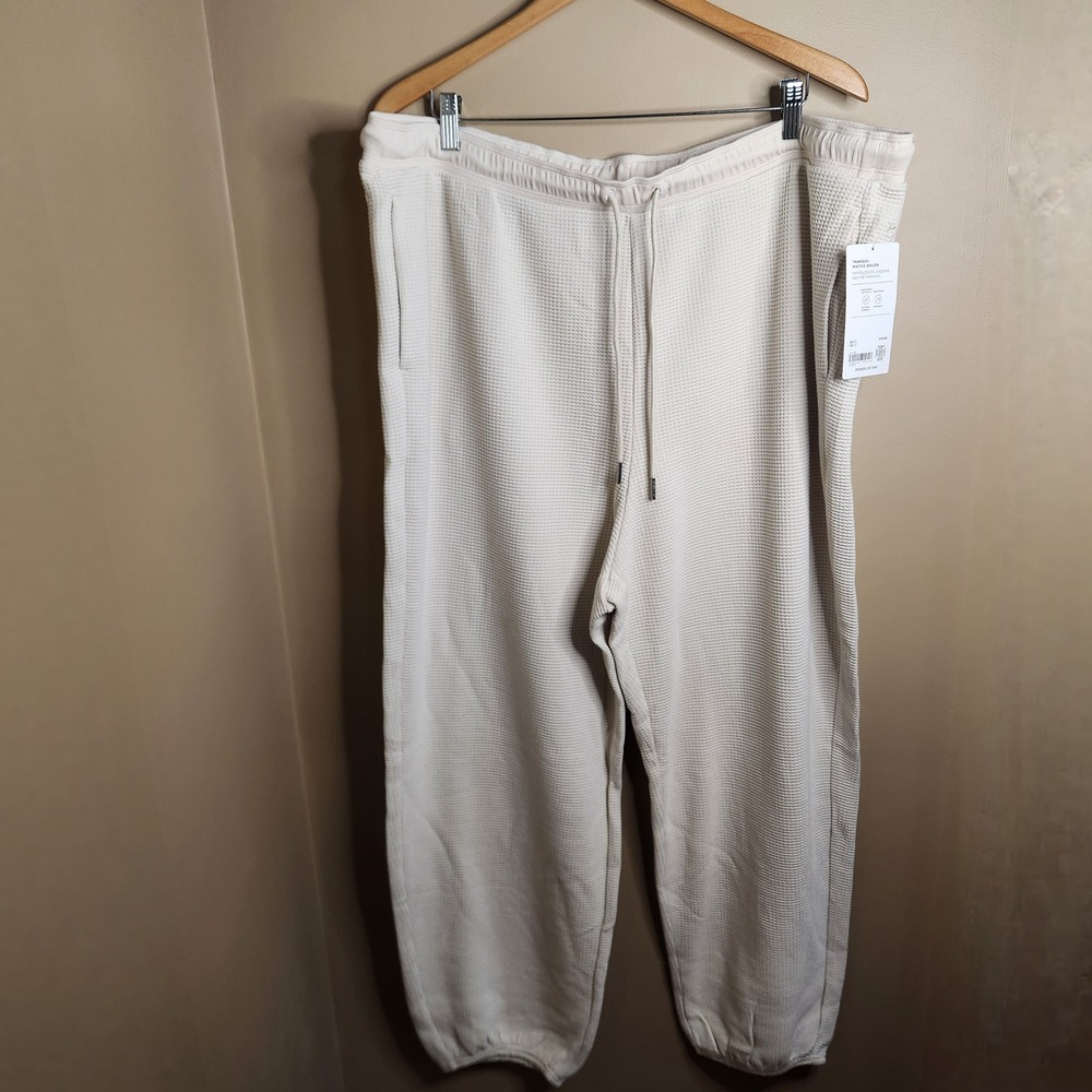 Athleta Tranquil Waffle Jogger Pants Cream Plus Size 2X NWT 767985